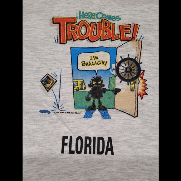 Vintage 1993 "Here Comes Trouble" T Shirt - Picture 2 of 4